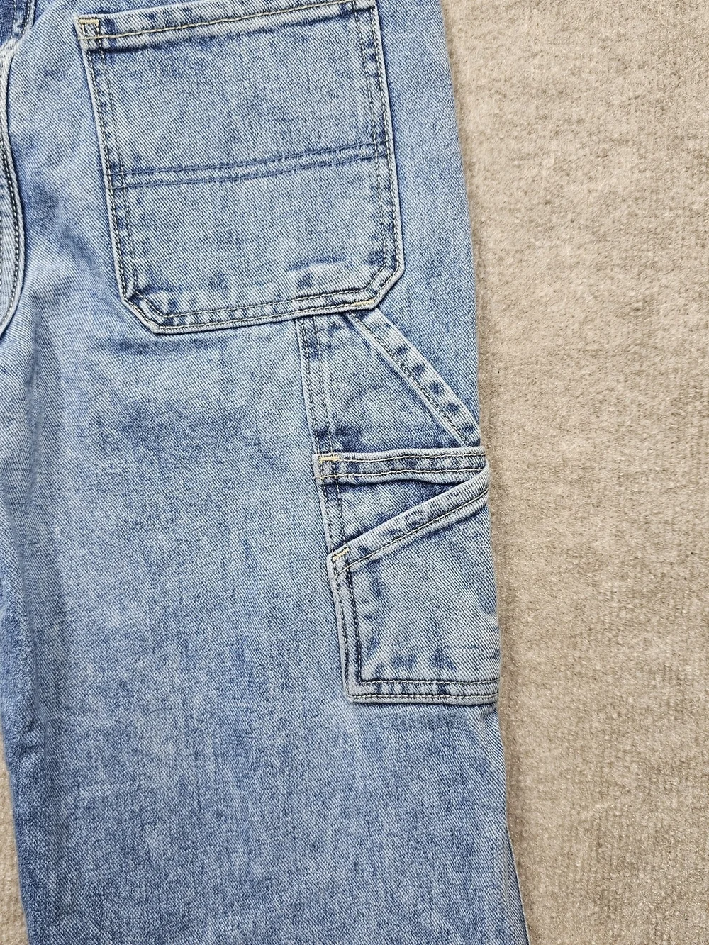 Vintage Old Navy Painter Carpenter Jeans Boys 14 Adjustable Waist Denim 90s